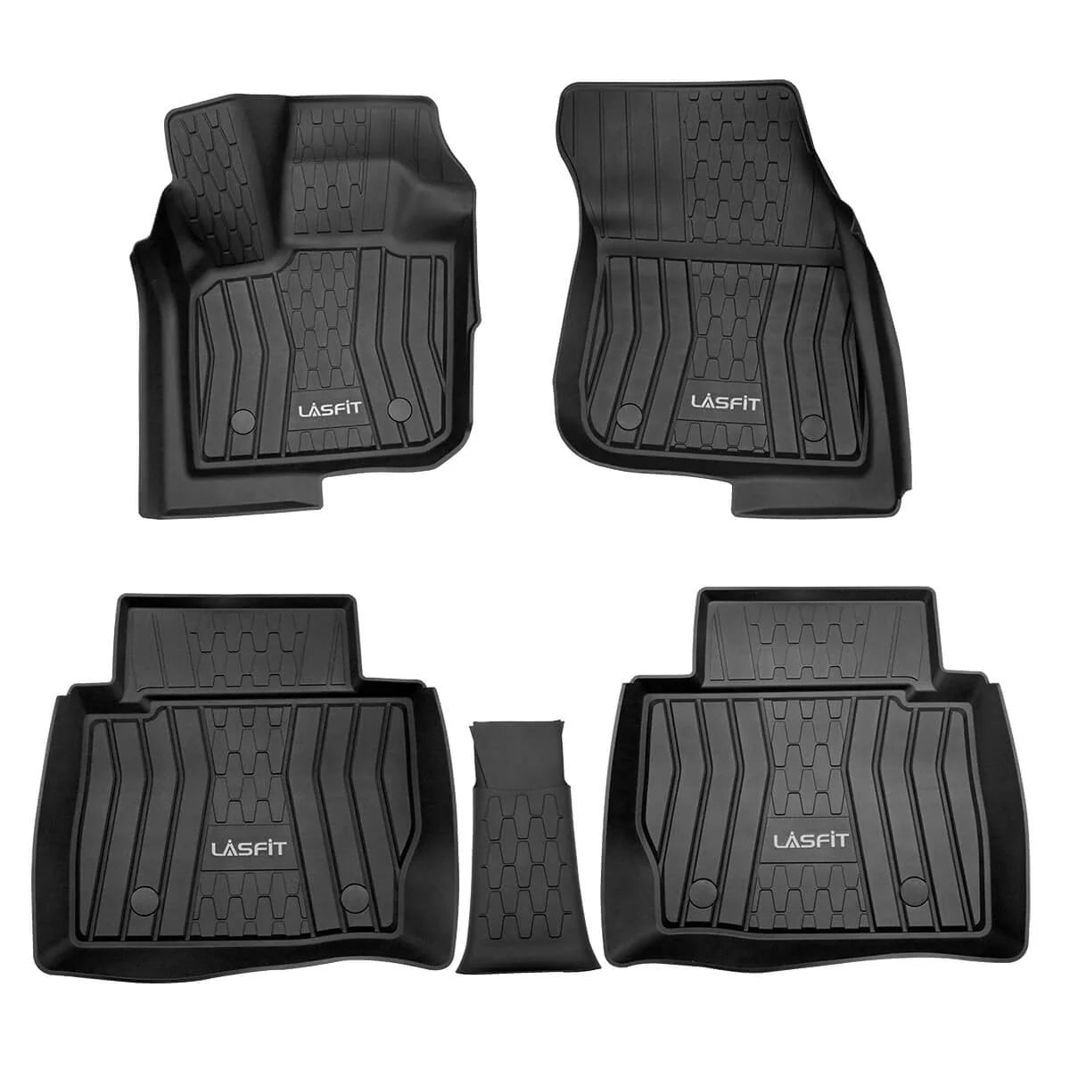 WeatherTech FloorLiner – 2017-2020 Ford Fusion, 1st & 2nd Row, Black TPO, 3-Piece