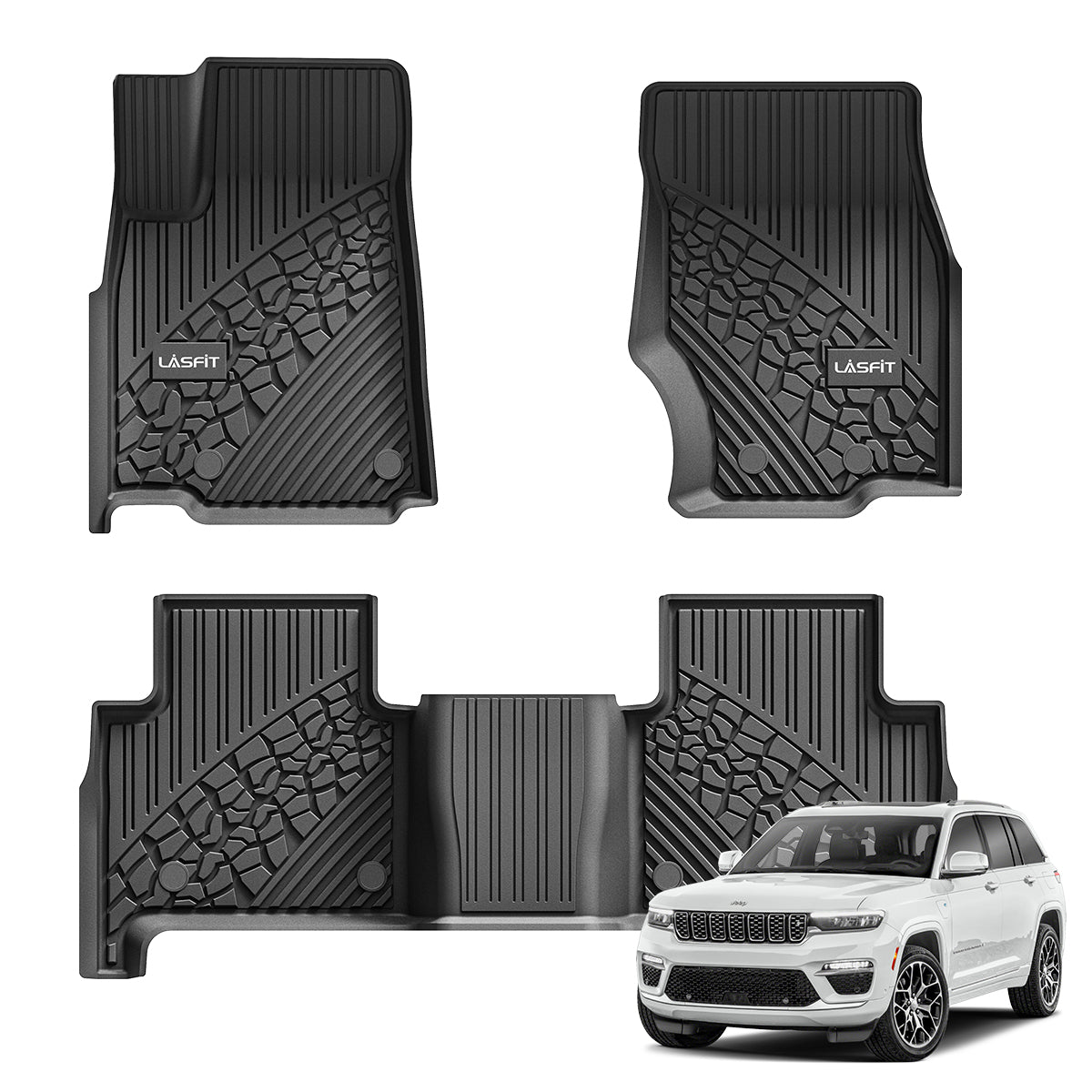 Floor Mats Liner All Weather 3D Fit For 2022-2024 Jeep Floor Mats Liner All Weather 3D Fit For 2022-2024 Jeep