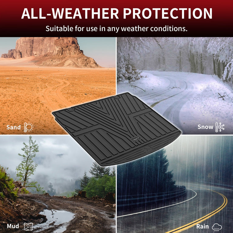 LASFIT LINERS Cargo Liner Fit for 2023-2024 Honda CR-V, All Weather TPE Car Trunk Mat for Trunk Area(Upper Deck)