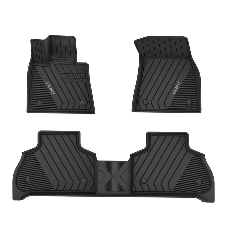 LASFIT LINERS Custom Floor Mats Fit for 2019-2024 BMW X5 New, All Weather TPE Floor Liners Front & Rear Rows Set, Black