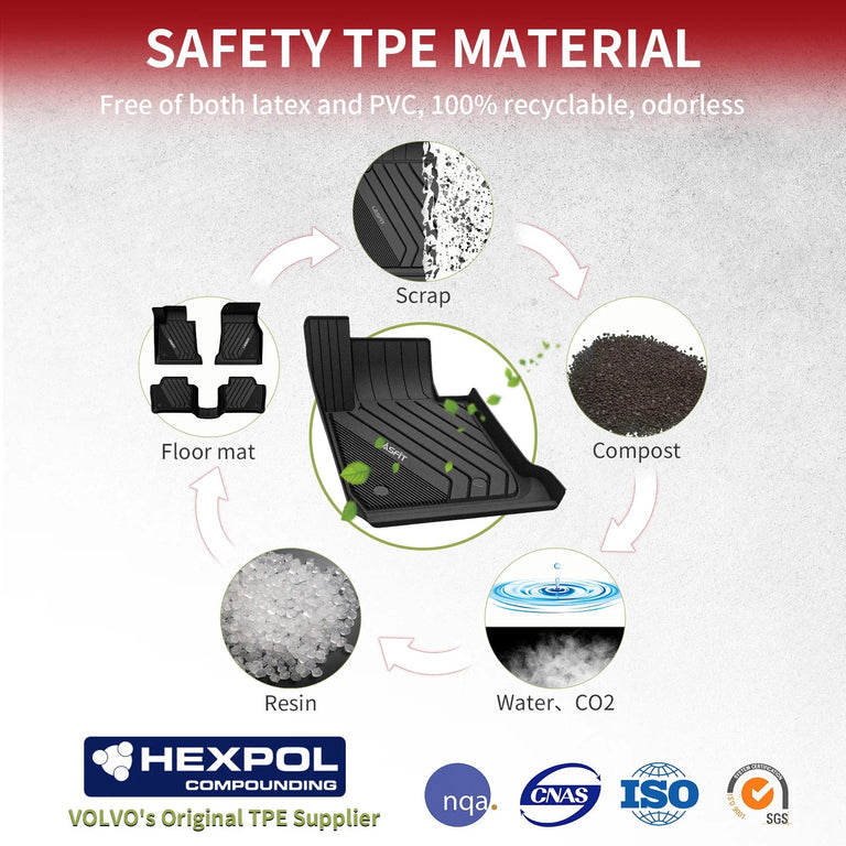 LASFIT LINERS Custom Floor Mats Fits for 2013-2018 BMW 3 Series 320i 328d 328i 330e 330i 335i 340i, RWD Sedan Only (Not Fit for 335is, X-Drive, GT), All Weather TPE Upgraded 2 Rows Set Liners