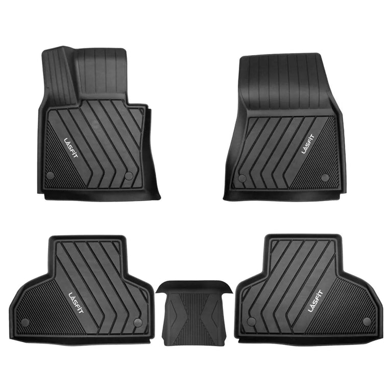LASFIT LINERS Floor Liners for BMW X5 2014-2018 All Weather Custom Fit Unique Pure Car TPE Floor Mats Front & 2nd Set Liners, Black