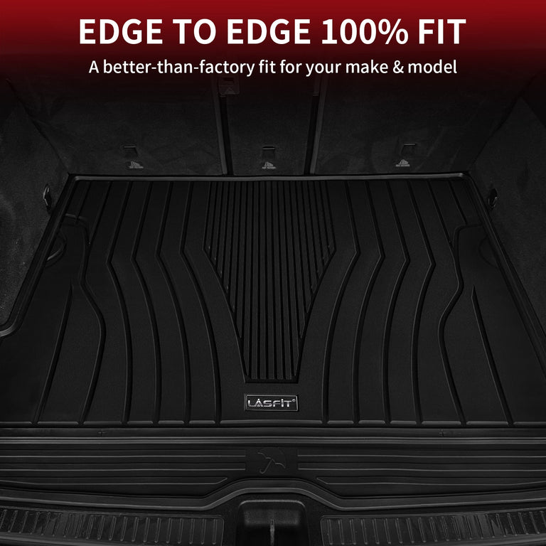 LASFIT LINERS Floor Mats and Cargo Liner Set Fit for Mercedes Benz GLC 2016-2022, GLC250/ GLC300/ GLC300e/ GLC350e/ GLC43 AMG/ GLC63 AMG/ GLC63 AMG S, All Weather TPE Car Liners, 1st & 2nd Row + Trunk Mat