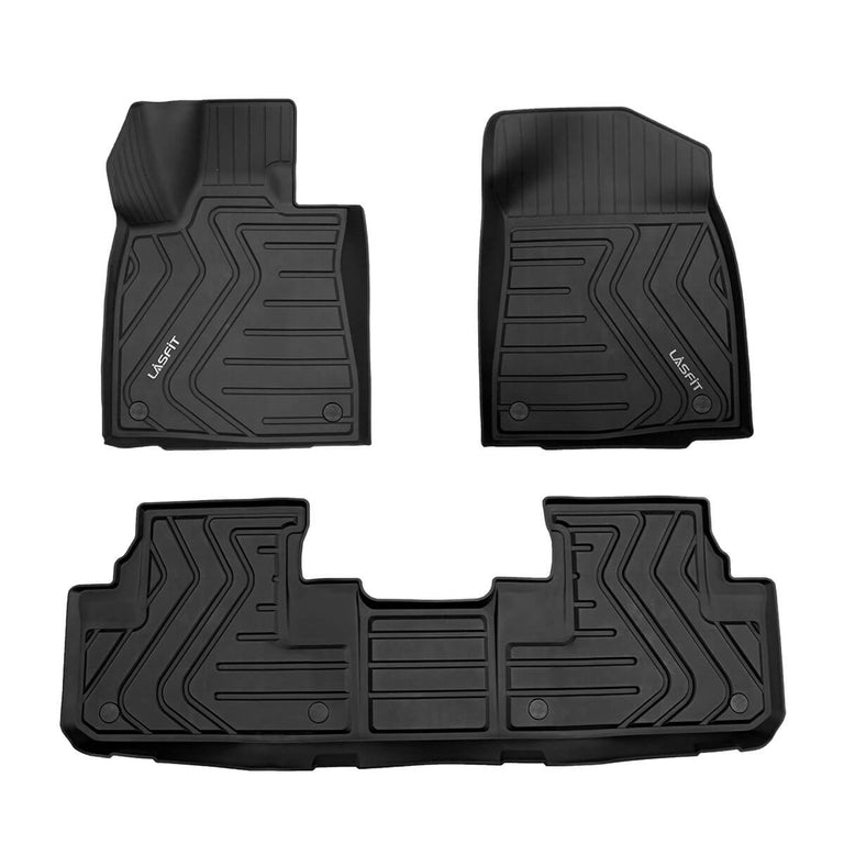 LASFIT LINERS Floor Mats Custom Fit for 2016-2022 Lexus RX (RX350/ RX450h) , All Weather TPE Car Liners, Front & Rear Rows, Black