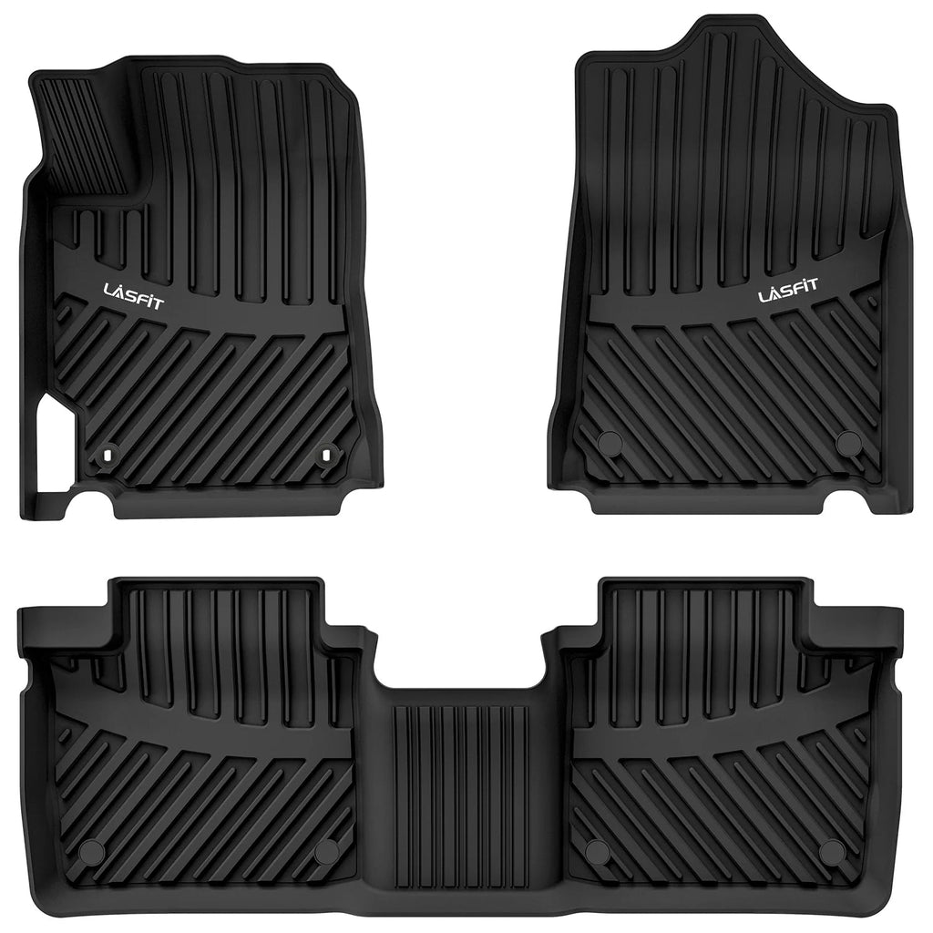 LASFIT LINERS Floor Mats Fit for 2015 2016 2017 Toyota Camry, Custom Fit TPE All Weather Floor Liners 1st & 2nd Row Car Mats, Black
