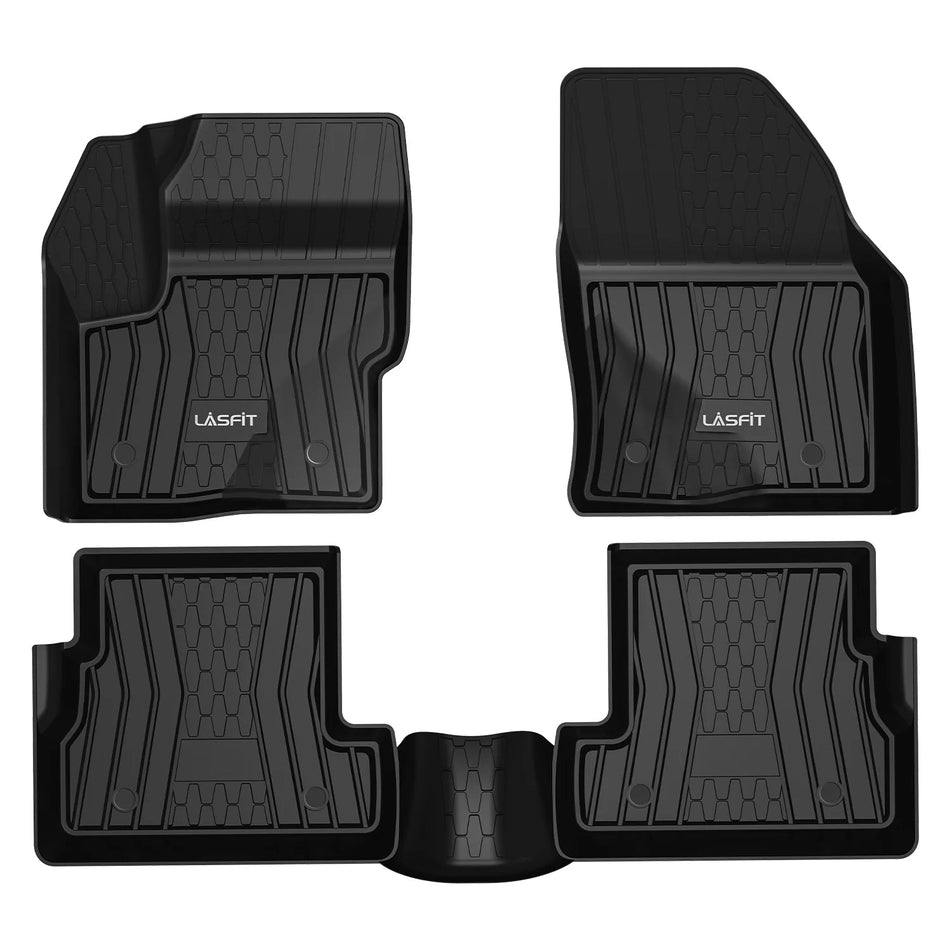 LASFIT LINERS Floor Mats Fit for 2015 2016 Lincoln MKC All Weather Custom Fit Floor Liners 1st & 2nd Rows, Black