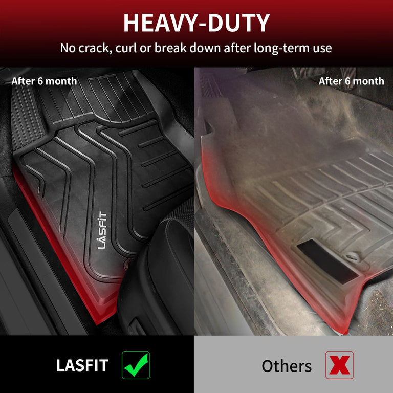 LASFIT LINERS Floor Mats Fit for 2015-2021 Lexus NX200t NX300 NX300h, All Weather Guard Custom TPE Floor Liners, Front & Rear Rows, Black