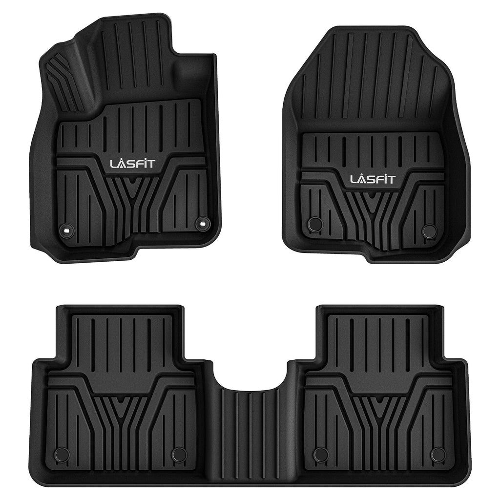 LASFIT LINERS Floor Mats Fit for 2017-2022 Honda CR-V/CRV Hybrid Models, All Weather Protection TPE Car Liners, 1st & 2nd Row Set
