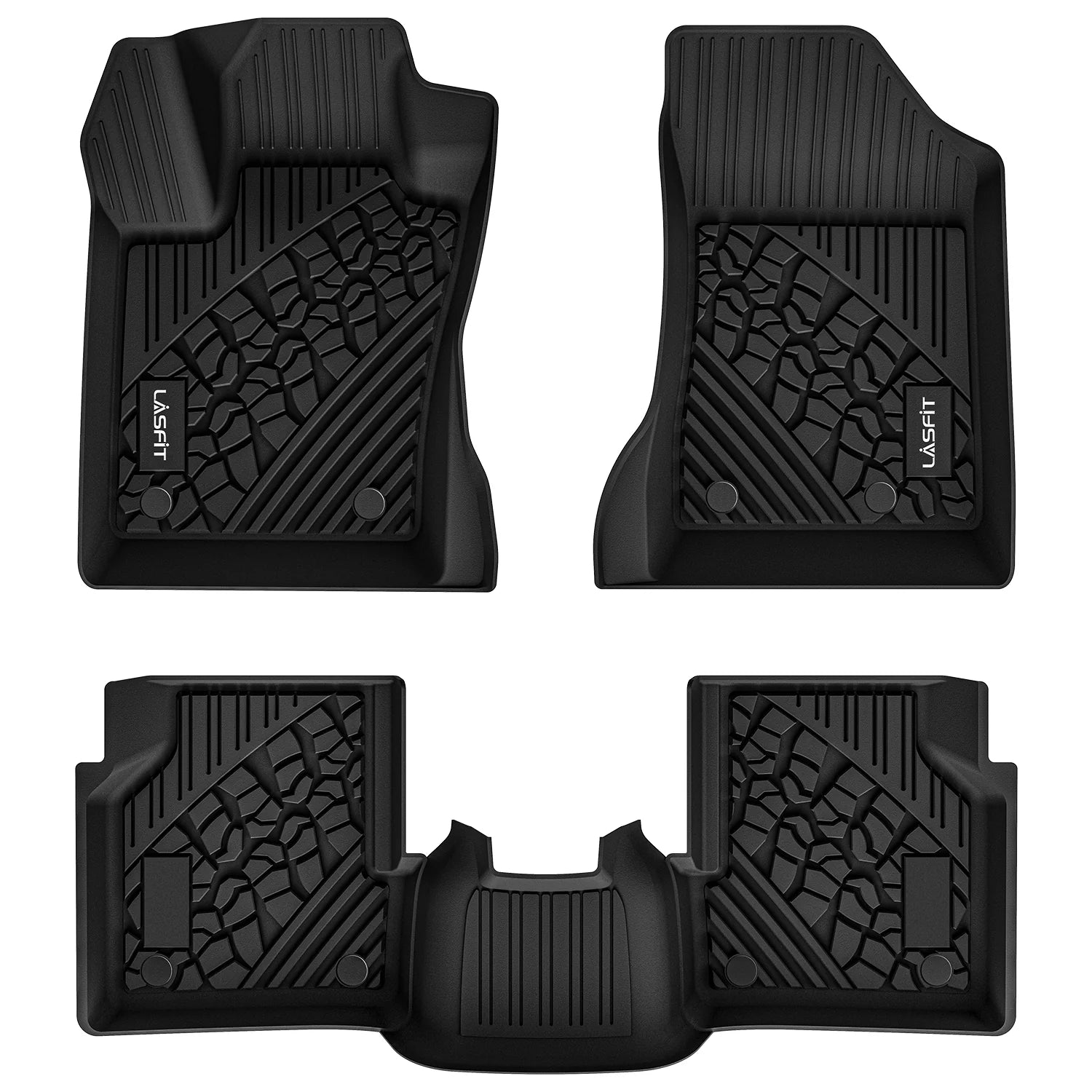 LASFIT LINERS Jeep Compass 2017-2024 Custom Fit Floor Mats TPE Car Liners