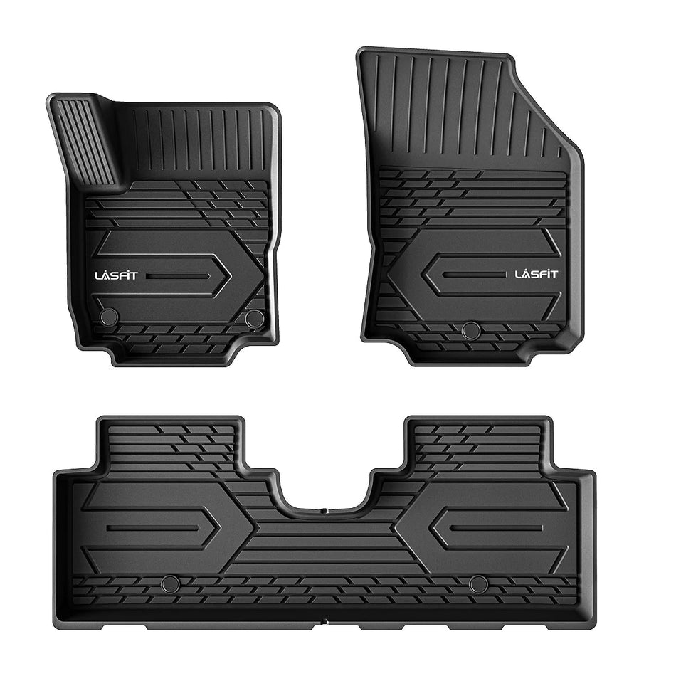 LASFIT LINERS Floor Mats Fit for 2018-2024 Chevrolet Equinox/GMC Terrain Denali, All Weather Protection TPE Car Liners, 1st & 2nd Row Set