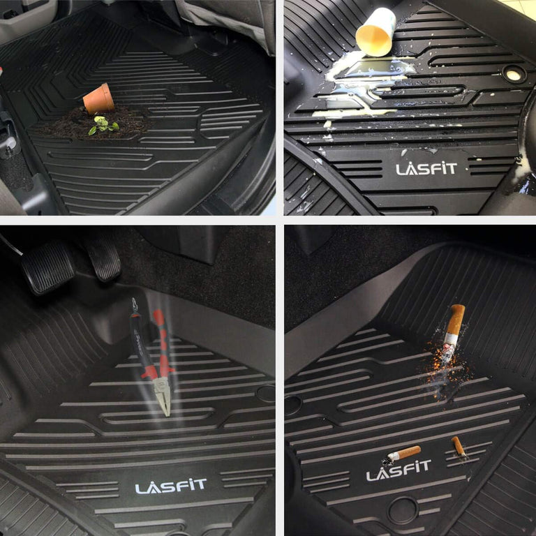 LASFIT LINERS Floor Mats Fit for 2020-2024 Ford Explorer 6 Passenger TPE All Weather Car Liners,1st 2nd and 3rd Rows Full Set