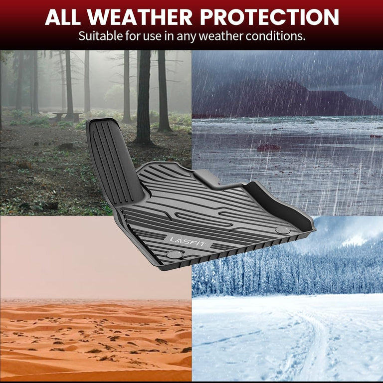 LASFIT LINERS Floor Mats Fit for 2020-2024 Ford Explorer 7 Passenger All Weather Car Liners,1st 2nd and 3rd Rows Full Set