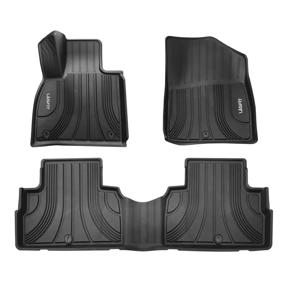 LASFIT LINERS Floor Mats Fit for 2020-2024 Hyundai Palisade, All Weather Custom Fit Car Floor Liners 1st & 2nd Row, Black