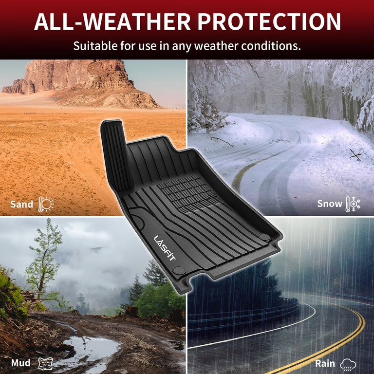 LASFIT LINERS Floor Mats Fit for 2020-2024 Mercedes Benz GLB 200 250 35 AMG, All Weather TPE Car Liners,1st & 2nd Row Set