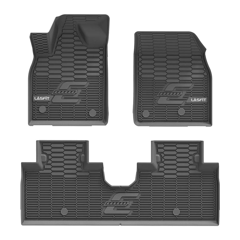 LASFIT LINERS Floor Mats Fit for 2021 2022 2023 2024 Ford Mustang Mach-E TPE All Weather Car Liners