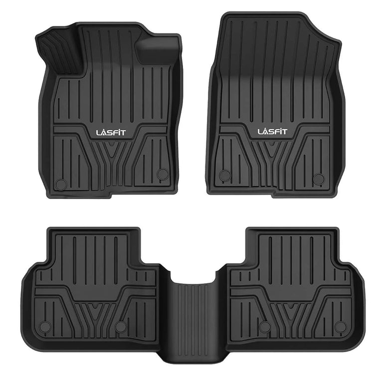 LASFIT LINERS Floor Mats Fit for 2022-2024 Honda Civic/ 2023-2024 Acura Integra, Rear Seat with USB Ports, All Weather Car Liners1st & 2nd Row Set