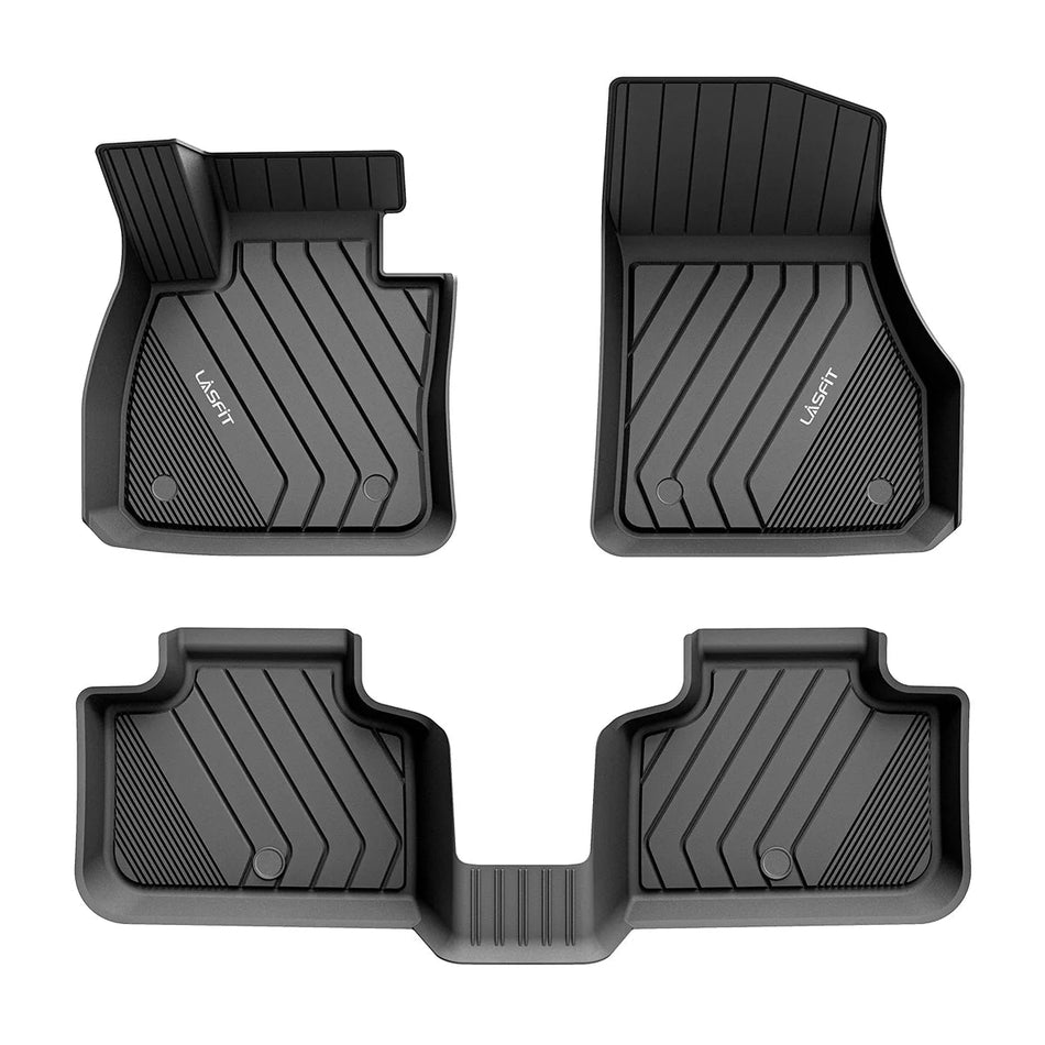 LASFIT LINERS Floor Mats Fit for BMW X1 2016-2022, All Weather TPE Custom Fit Floor Liners