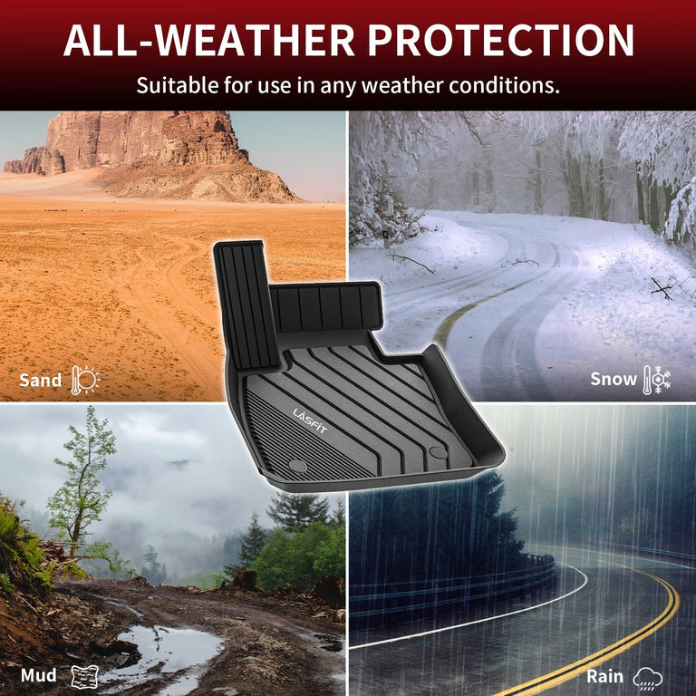 LASFIT LINERS Floor Mats Fit for BMW X1 2016-2022, All Weather TPE Custom Fit Floor Liners