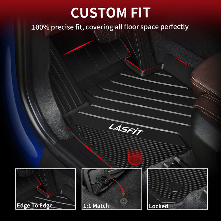 LASFIT LINERS Floor Mats Fit for BMW X2 2018-2023, All Weather TPE Custom Fit Floor Liners