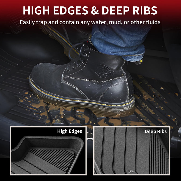 LASFIT LINERS Floor Mats Fit for BMW X2 2018-2023, All Weather TPE Custom Fit Floor Liners