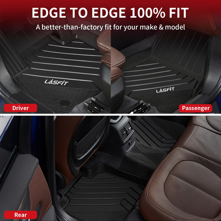 LASFIT LINERS Floor Mats Fit for BMW X2 2018-2023, All Weather TPE Custom Fit Floor Liners