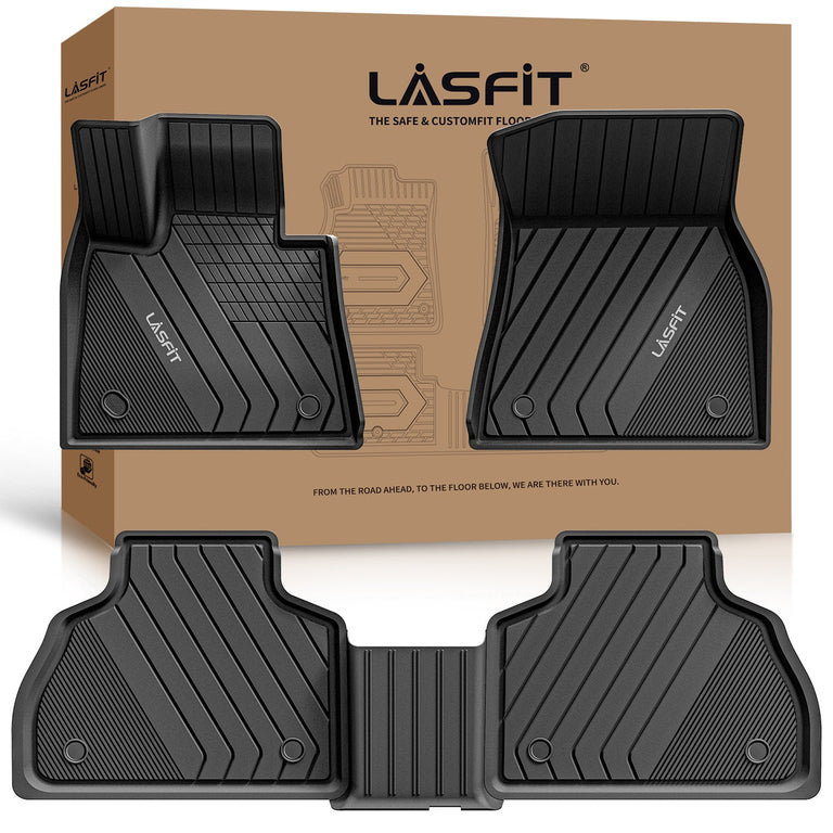 LASFIT LINERS Floor Mats Fit for BMW X7 2019-2024 7-Passenger All Weather Custom Fit Car Floor Liners