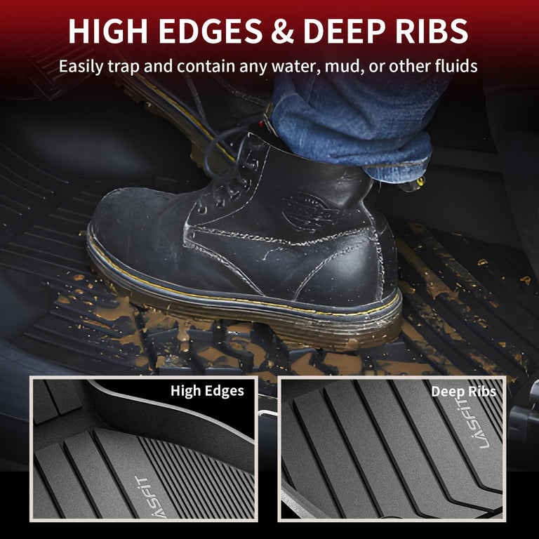 LASFIT LINERS Floor Mats Fit for BMW X7 2019-2024 7-Passenger All Weather Custom Fit Car Floor Liners