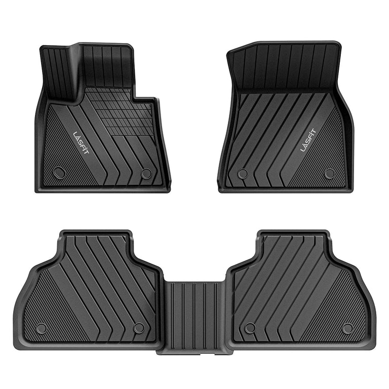 LASFIT LINERS Floor Mats Fit for BMW X7 2019-2024 7-Passenger All Weather Custom Fit Car Floor Liners