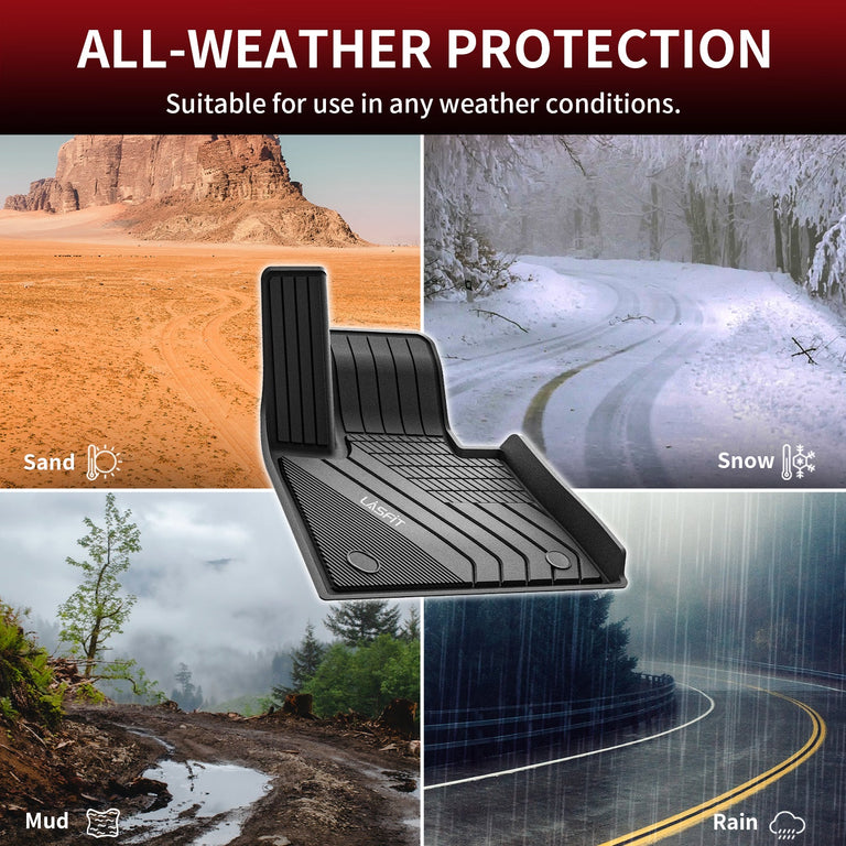 LASFIT LINERS Floor Mats Fit for BMW X7 2019-2024 7-Passenger All Weather Custom Fit Car Floor Liners