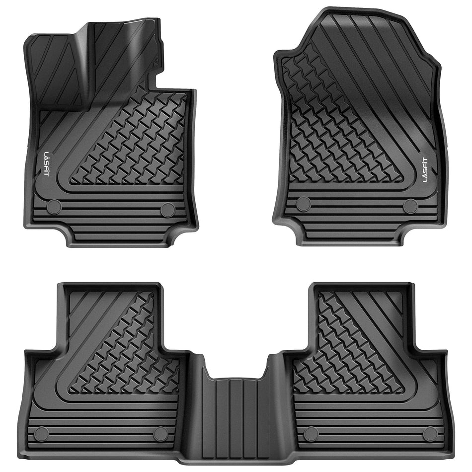 LASFIT LINERS Floor Mats Fit for Lexus NX 2022-2024 (Not for Hybrid), All Weather Mats Guard Custom TPE Car Mats, Front & Rear Rows Floor Liners, Black