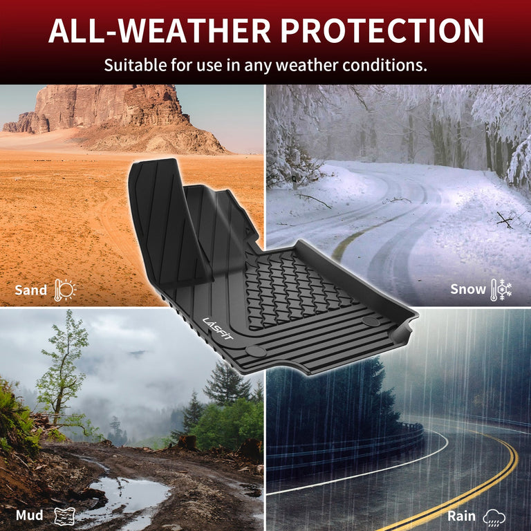 LASFIT LINERS Floor Mats Fit for Lexus NX 2022-2024 (Not for Hybrid), All Weather Mats Guard Custom TPE Car Mats, Front & Rear Rows Floor Liners, Black