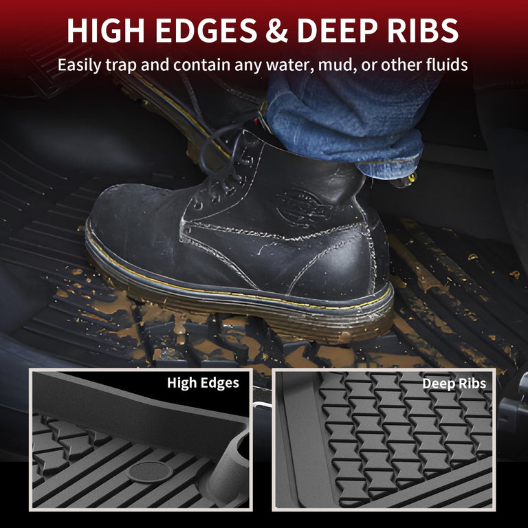 LASFIT LINERS Floor Mats Fit for Lexus NX 2022-2024 (Not for Hybrid), All Weather Mats Guard Custom TPE Car Mats, Front & Rear Rows Floor Liners, Black