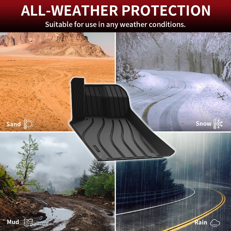 LASFIT LINERS Floor Mats Fit for Porsche Macan 2014-2024, All Weather Custom Fit TPE Car Floor Liners 1st & 2nd Row, Black