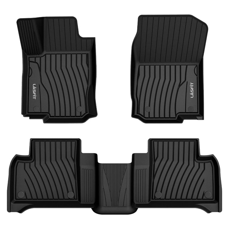 LASFIT LINERS Floor Mats Fits for 2016-2019 Mercedes Benz GLE350 400 43 AMG 450 AMG 500 500e 550 550e 63 AMG S, All Weather TPE Car Liners, 1st & 2nd Row
