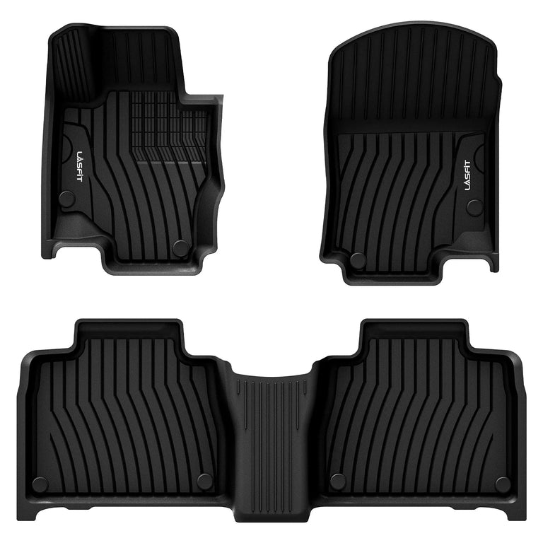 LASFIT LINERS Floor Mats Fits for 2020-2024 Mercedes Benz GLE350/ 43 AMG/ 450/53 AMG/ 580/63 AMG S(Not Fit for Coupe), All Weather TPE Car Liners, 1st & 2nd Row