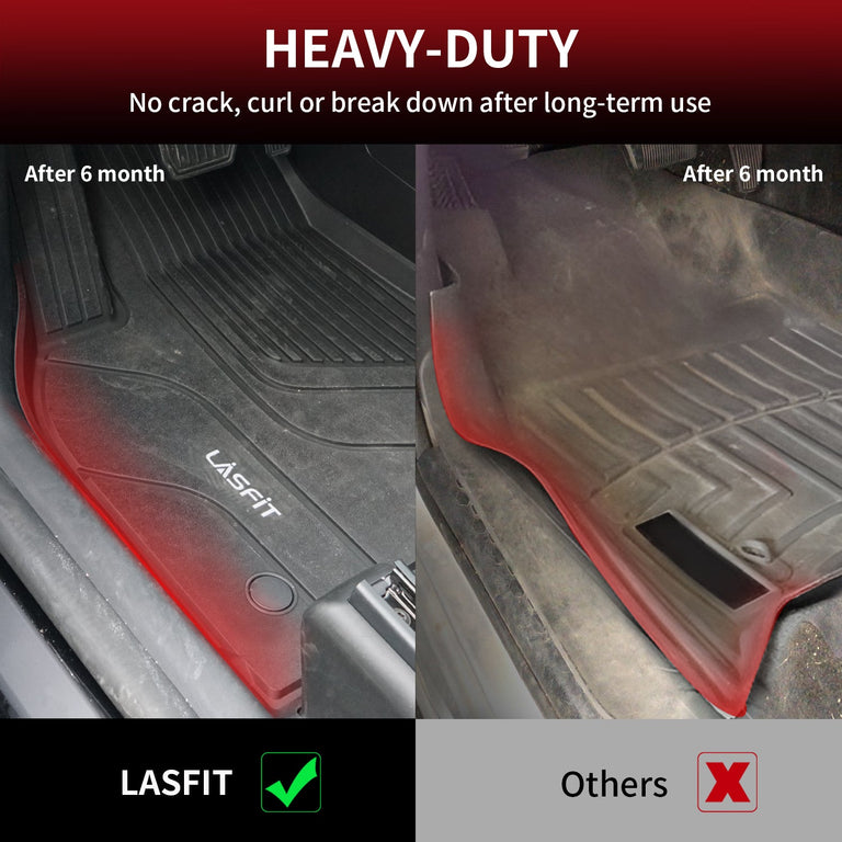 LASFIT LINERS Floor Mats for 2023 2022 Tesla Model 3 All Weather TPE Cargo Mats Custom Fit Floor Liners, Frunk Rear Trunk Mats Full Set