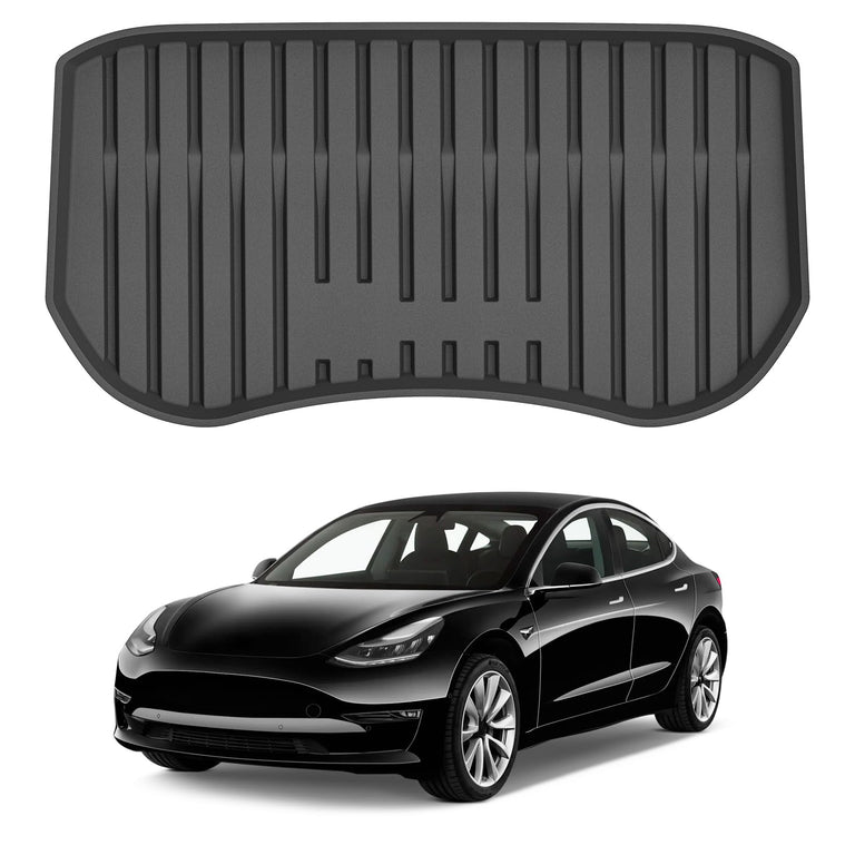 LASFIT LINERS Front Trunk Mats for Tesla Model Y 2024 2023 2022 2021 2020, All Weather Frunk Mats TPE Cargo Liner Custom Fit Cargo Mat