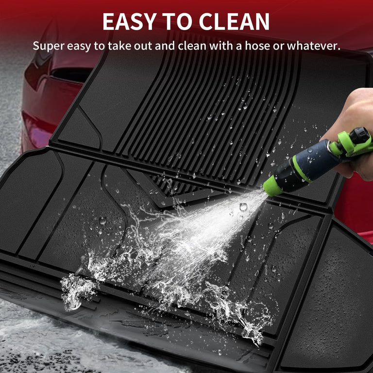 LASFIT LINERS Frunk Trunk Mats Fit for Tesla Model S & Model S Plaid 2021 2022 2023 2024, Custom Fit TPE All Weather Waterproof Cargo Liners, Black