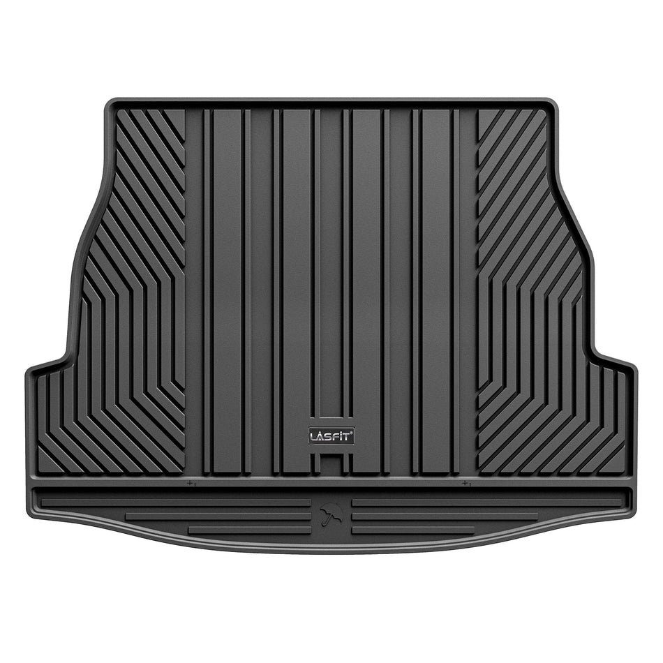 LASFIT LINERS Trunk Mats Fit for 2019-2024 Toyota RAV4 (Include Hybrid), All Weather Custom Fit TPE Cargo Liner, Black