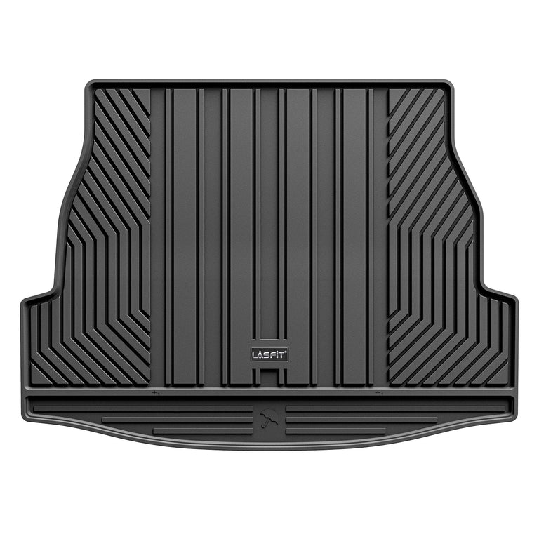 LASFIT LINERS Trunk Mats Fit for 2019-2024 Toyota RAV4 (Include Hybrid), All Weather Custom Fit TPE Cargo Liner, Black