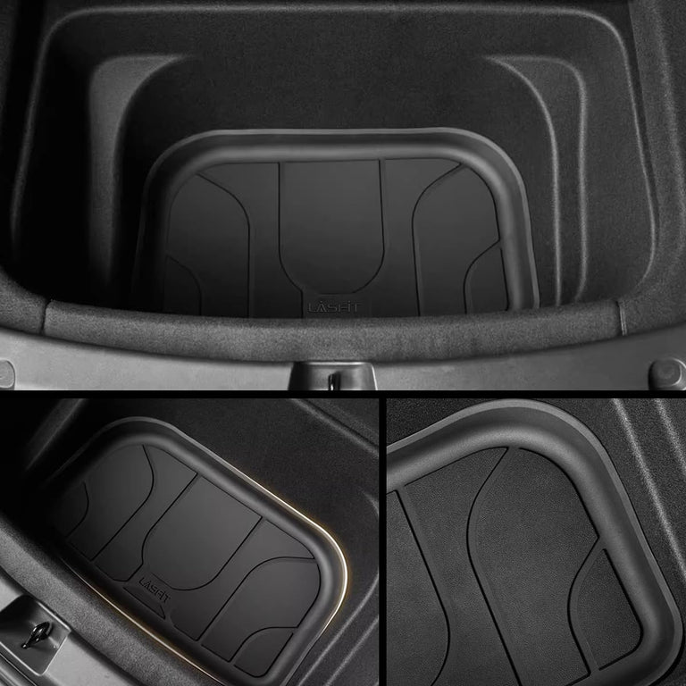 LASFIT LINERS Trunk Mats Front Trunk Liner for Tesla Model Y 5 Seat 2020-2024 TPE All Weather Rear Trunk Storage Mat Custom Fit Cargo Liners (Set of 3 Mats 2020+)