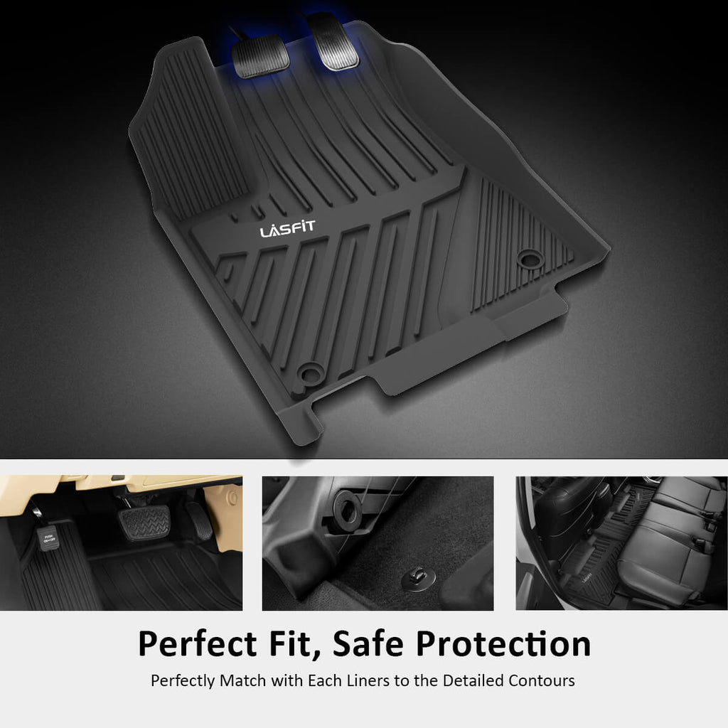 LASFIT Liners 2014-2019 Toyota Highlander 1st & 2nd TPE Floor Mats