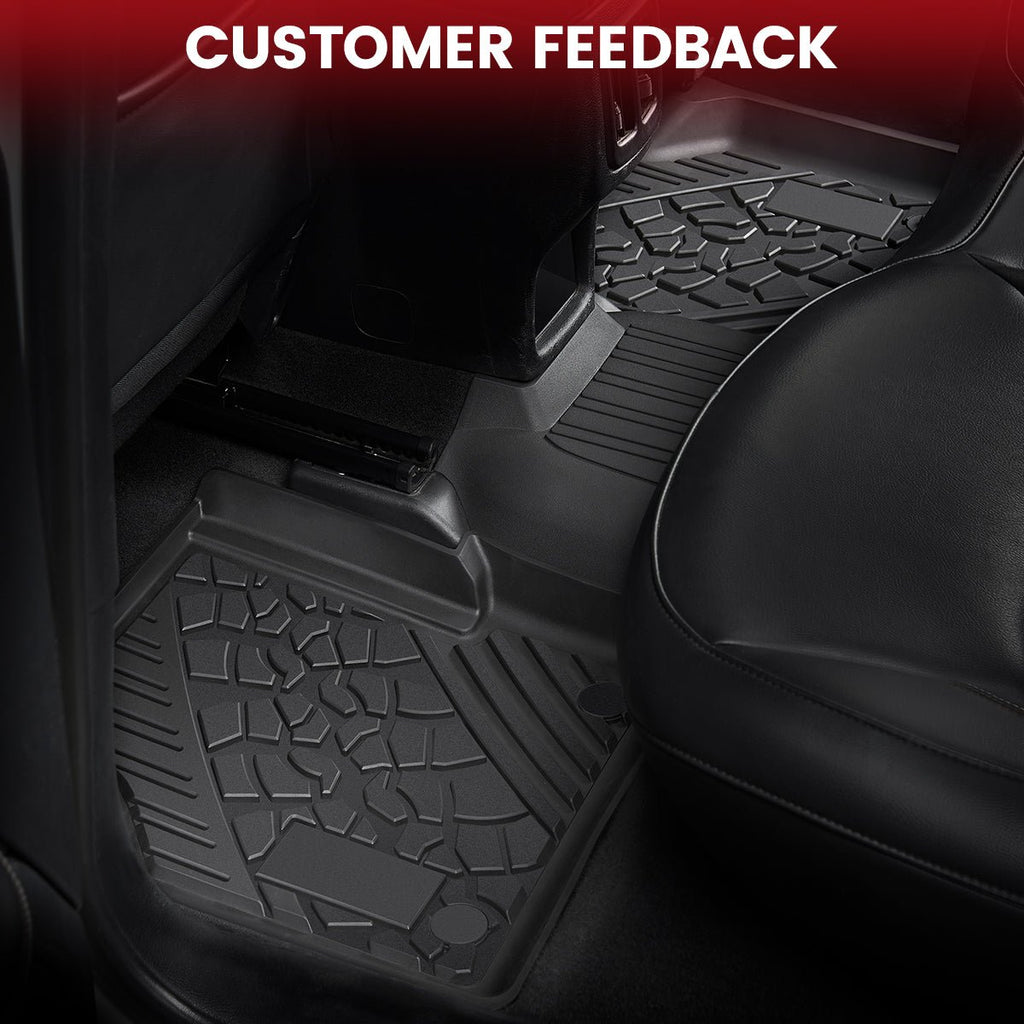 LASFIT LINERS Floor Mats Fit for 2017-2024 Jeep Compass, Durable TPE All Weather Custom Fit Car Mats, Includes Front and Rear 1st & 2nd Row TPE Floor Liners, Black