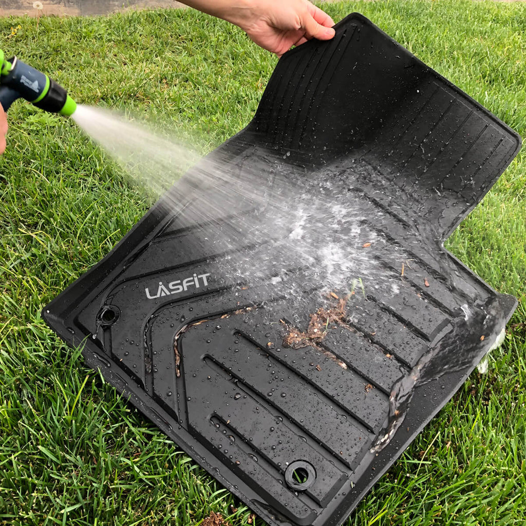 LASFIT LINERS Floor Mats Fit for 2017-2024 Jeep Compass, Durable TPE All Weather Custom Fit Car Mats, Includes Front and Rear 1st & 2nd Row TPE Floor Liners, Black