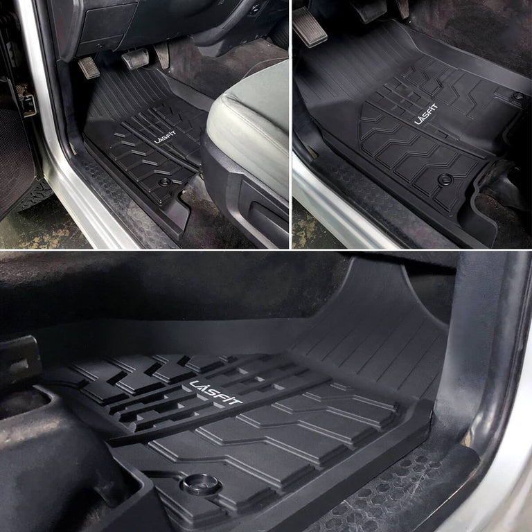 LASFIT LINERS Floor Mats Fit for Jeep Grand Cherokee L 2021-2024 (ONLY for 6-Passenger Without Center Console) All Weather Custom Fit Car Floor Liners