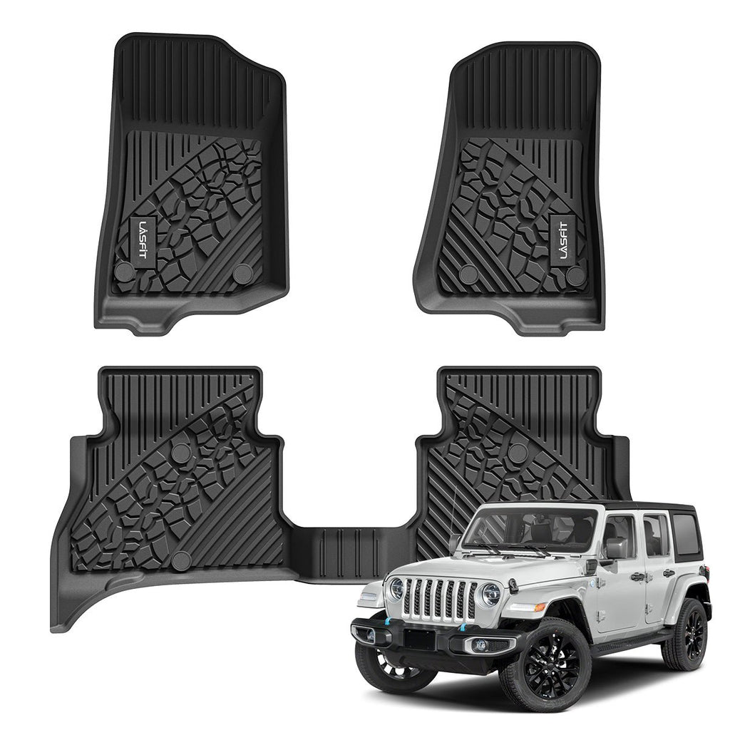 LASFIT LINERS Jeep Wrangler 4XE Hybrid 2021-2024 Custom Fit Floor Mats