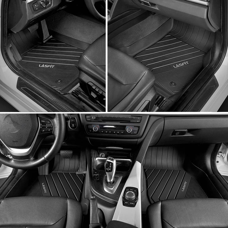 LASFIT LINERS Custom Floor Mats Fits for 2013-2018 BMW 3 Series 320i 328d 328i 330e 330i 335i 340i, RWD Sedan Only (Not Fit for 335is, X-Drive, GT), All Weather TPE Upgraded 2 Rows Set Liners