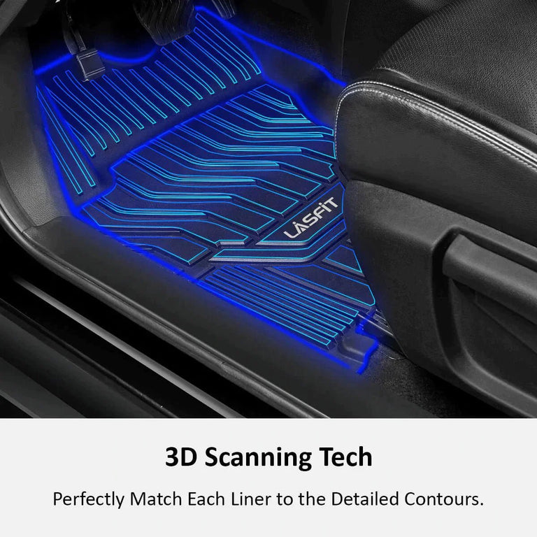 LASFIT LINERS Floor Mats & Cargo Mat Fit for Jeep Grand Cherokee L 2021-2024 (ONLY for 6-Passenger Without Center Console) All Weather Custom Fit Car Floor Liners