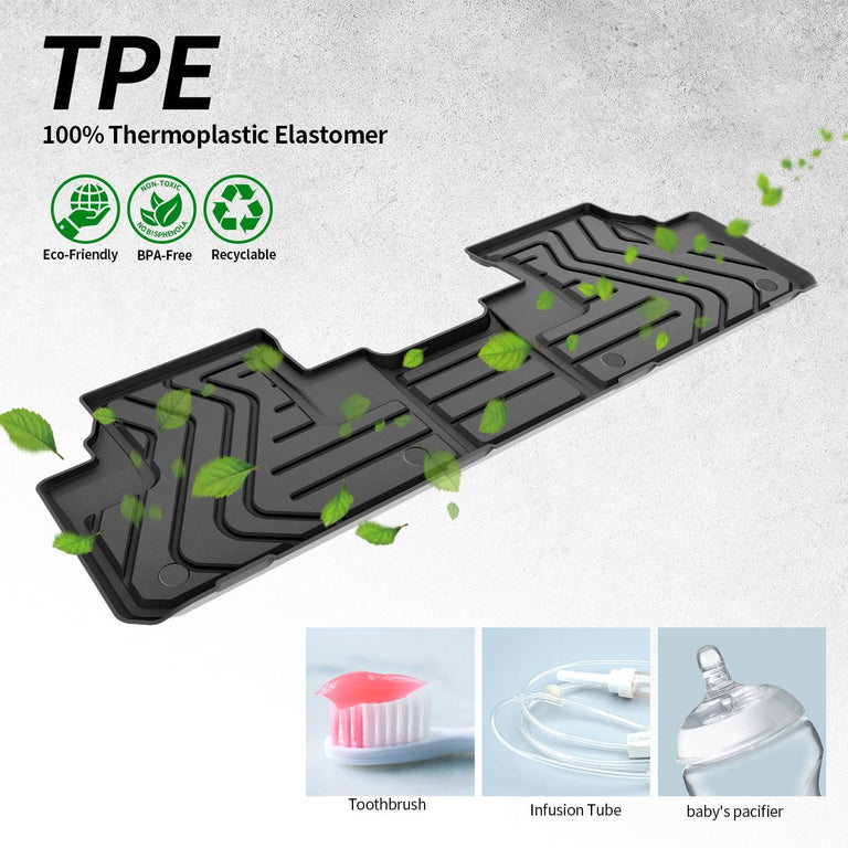 LASFIT LINERS Floor Mats Custom Fit for 2016-2022 Lexus RX (RX350/ RX450h) , All Weather TPE Car Liners, Front & Rear Rows, Black