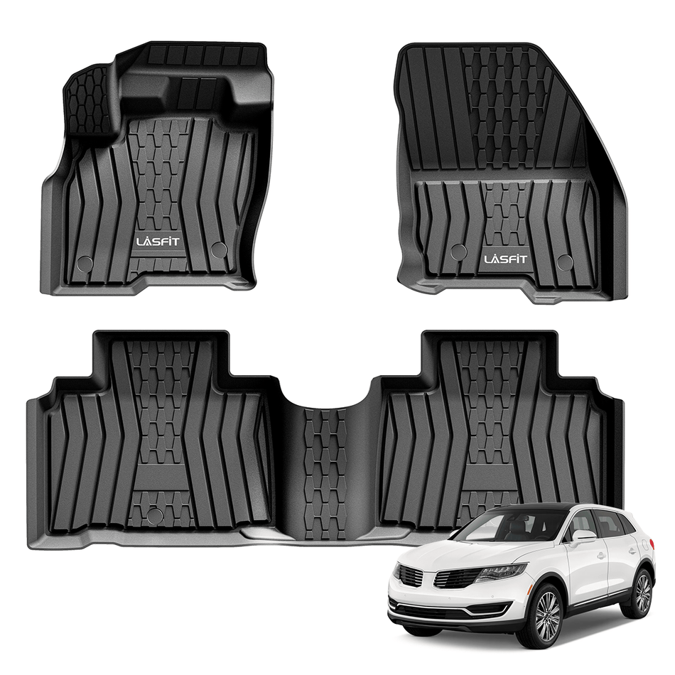 LASFIT LINERS Floor Mats Fit for 2016-2018 Lincoln MKX All Weather Car Liners